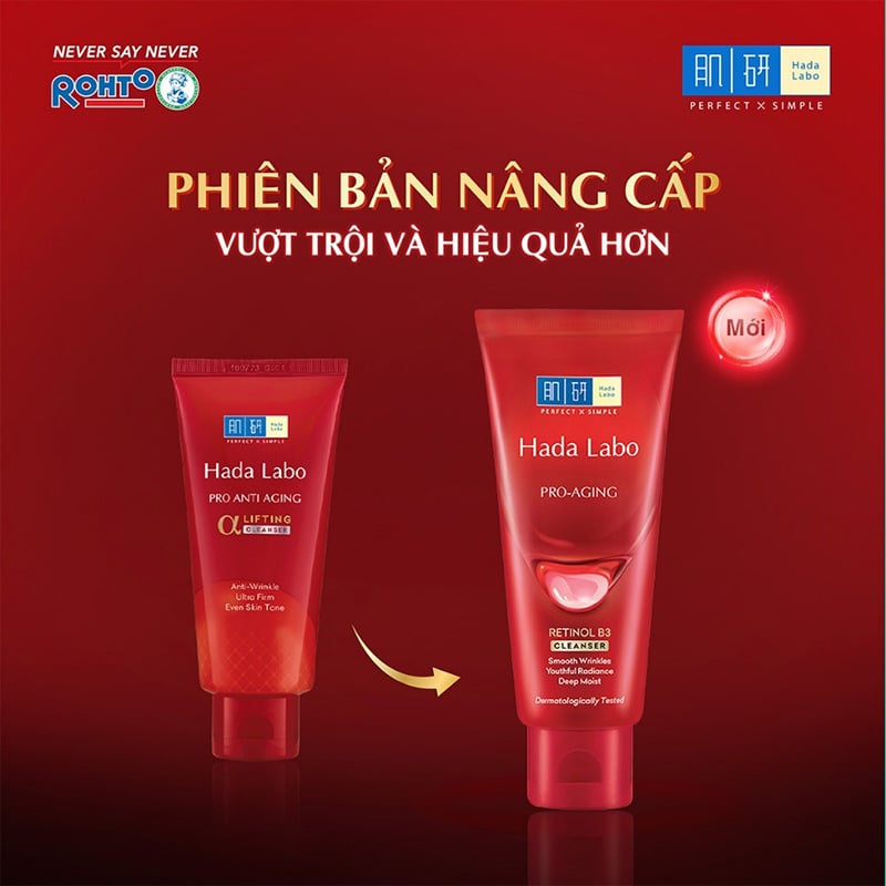 Sữa Rửa Mặt Ngừa Lão Hóa Hada Labo Pro Anti Aging Lifting Cleanser 80g