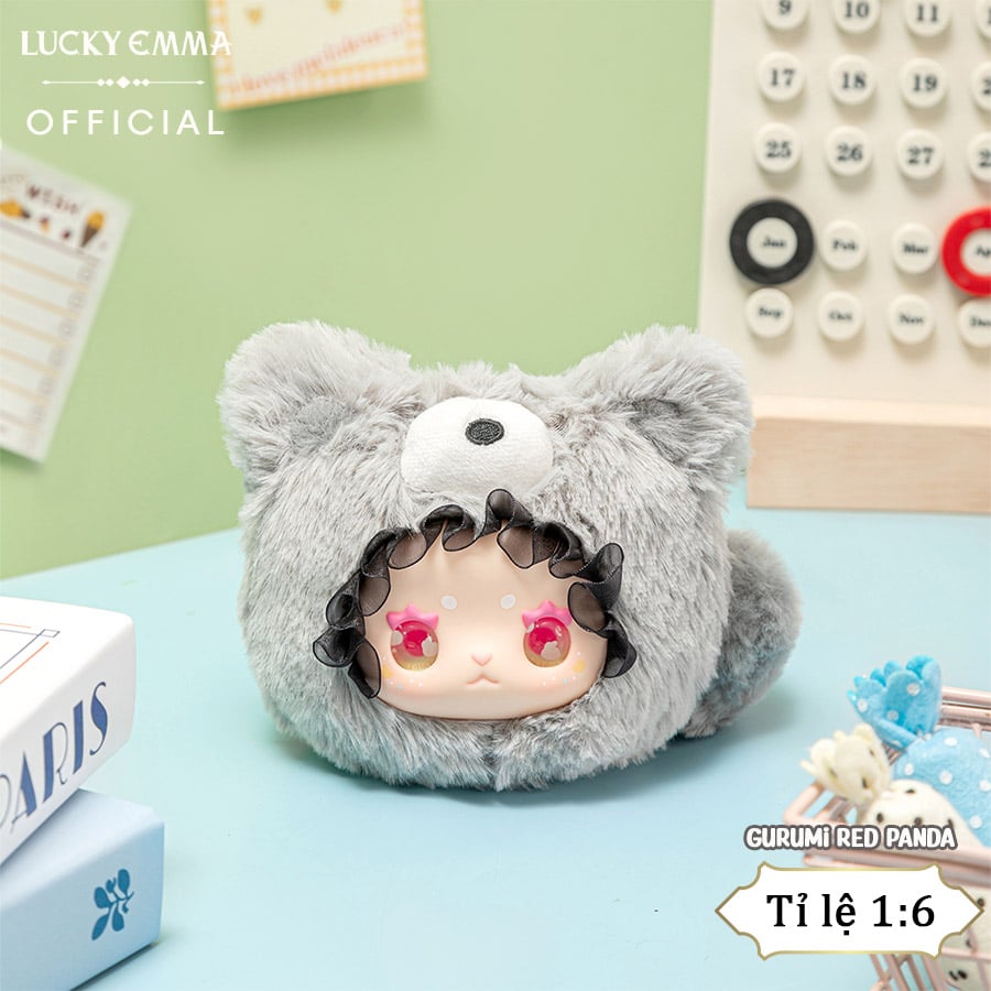 thegioiskinfood.com - Móc Khóa Gấu Bông Lucky Emma RUA RUA ZOO Vinyl Face Plush Keychain Blind Box - MJ-000085
