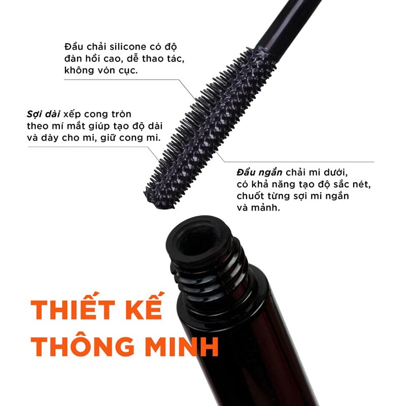 thegioiskinfood.com - Mascara Dạng Gel Dài Và Cong Mi Tự Nhiên Vacosi Neowise Intense Mascara - VM31
