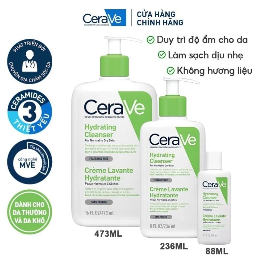 Cerave Developed With Dermatologists Hydrating Cleanser