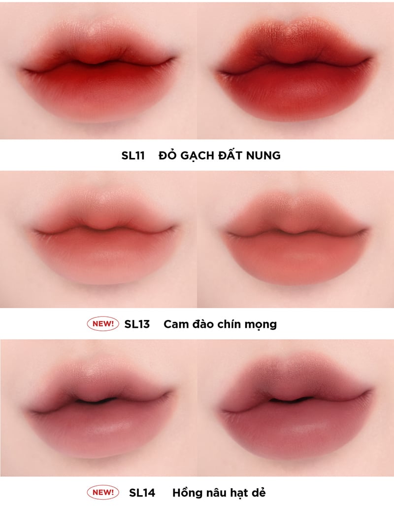 [NEW][SEASON 3][SL1 - SL14] Son Kem Siêu Lì, Siêu Mịn Môi Merzy Soft Touch Lip Tint 3g