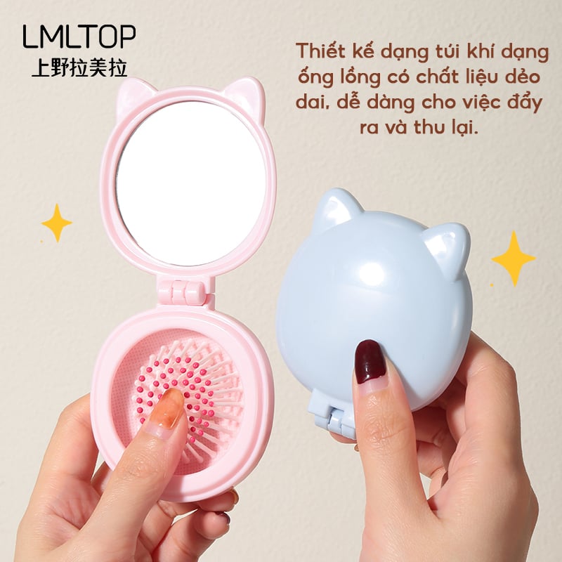 LMLTOP Lược Chải Tóc Mini Kèm Gương (MNN) - NO.SY757