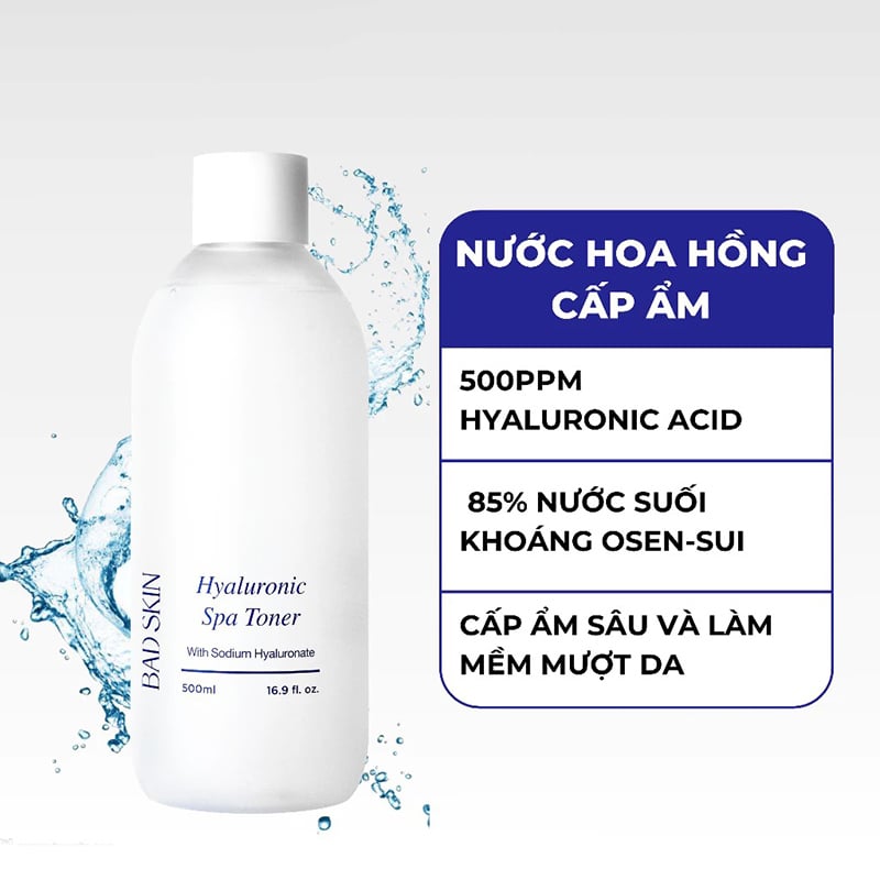 thegioiskinfood.com - Nước Hoa Hồng Cấp Ẩm BAD SKIN Hyaluronic Spa Toner