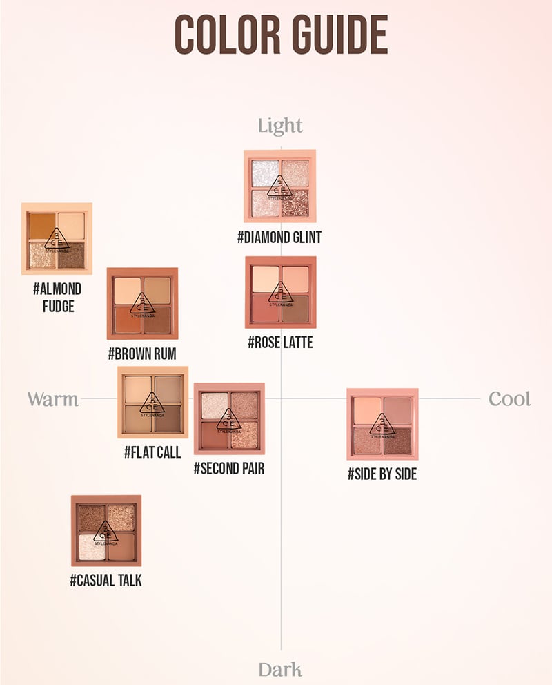 thegiooiskinfoodcom - Bảng Phấn Mắt 4 Màu Siêu Lung Linh 3CE Mini Multi Eye Color Palette