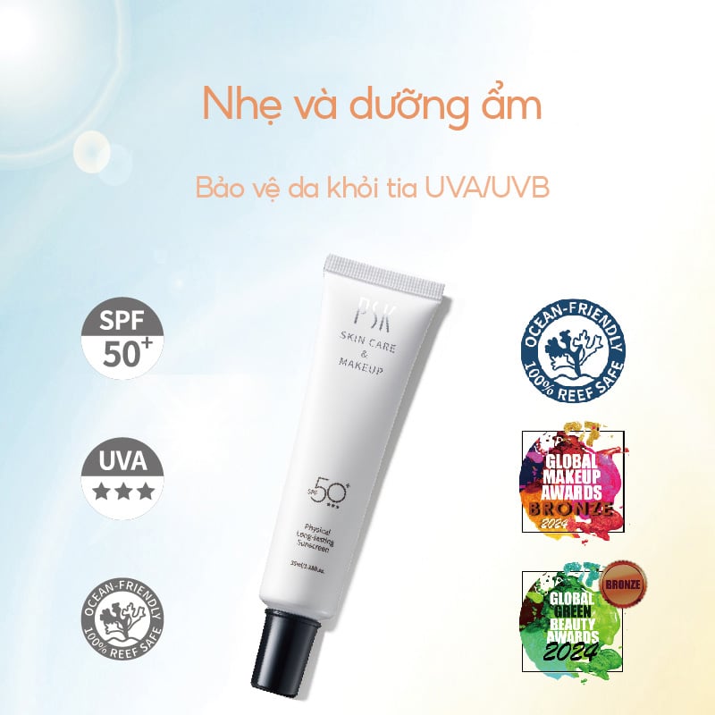 thegioiskinfood.com - Kem Chống Nắng Vật Lý Lâu Trôi PSK Physical Long-Lasting Sunsreen SPF50+ 35ml