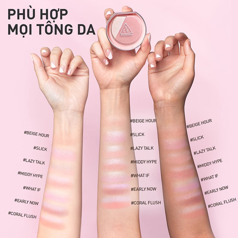 thegioiskinfood.com - Phấn Má Hồng Bắt Sáng 3CE Blushlighter 9g