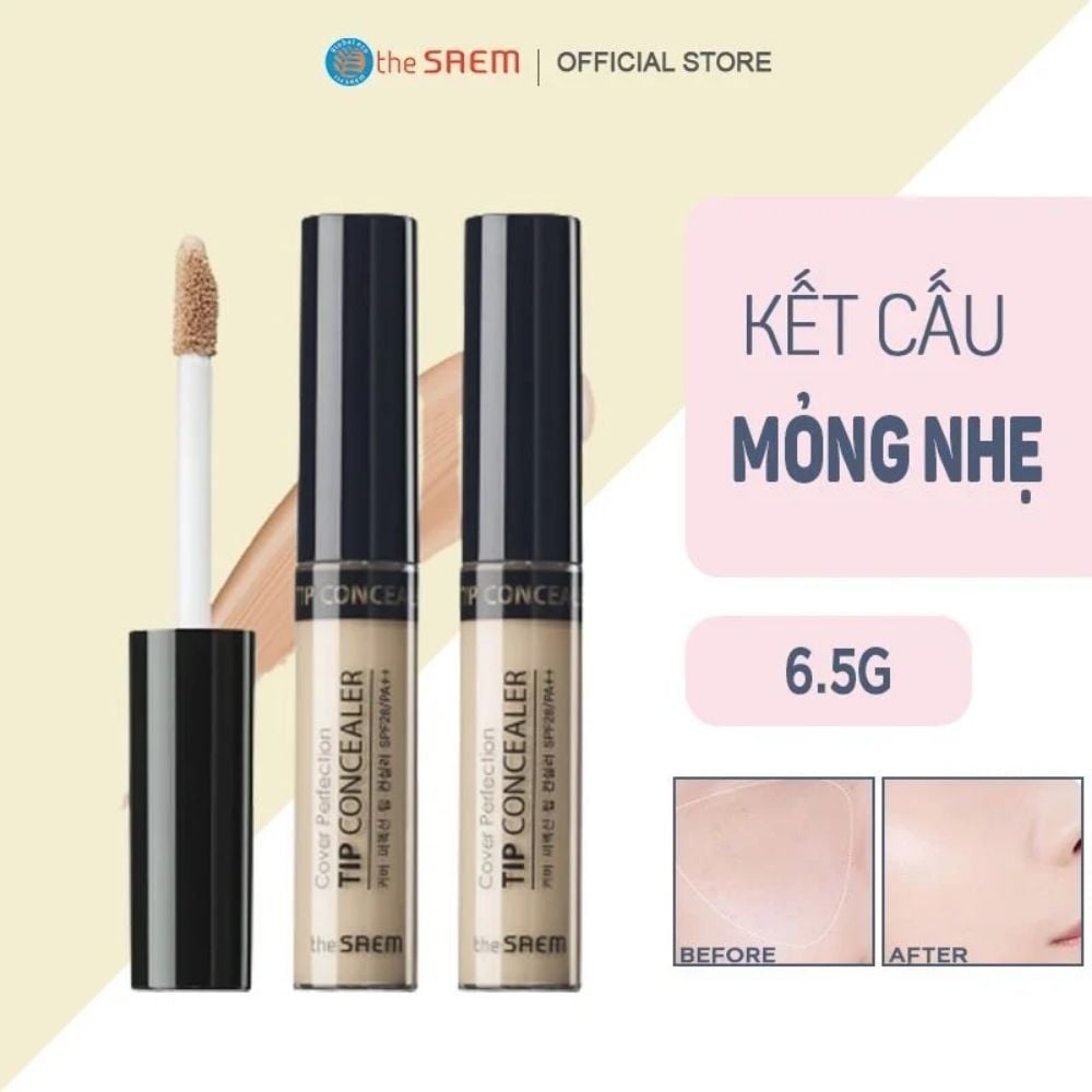 Kem che khuyết điểm The Saem Cover Perfection Tip Concealer