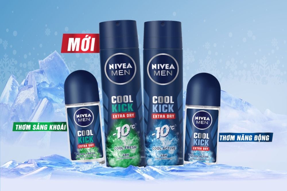 Lăn Khử Mùi Cho Nam Nivea Men Cool Kick Extra Dry Anti-Perspirant Roll On (Che tên sản phẩm khi giao hàng)