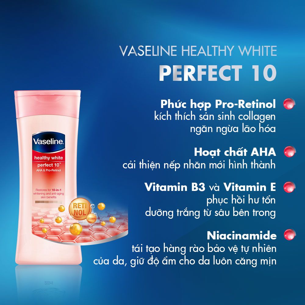 Sữa dưỡng thể trắng da Vaseline Sữa dưỡng thể trắng da Vaseline