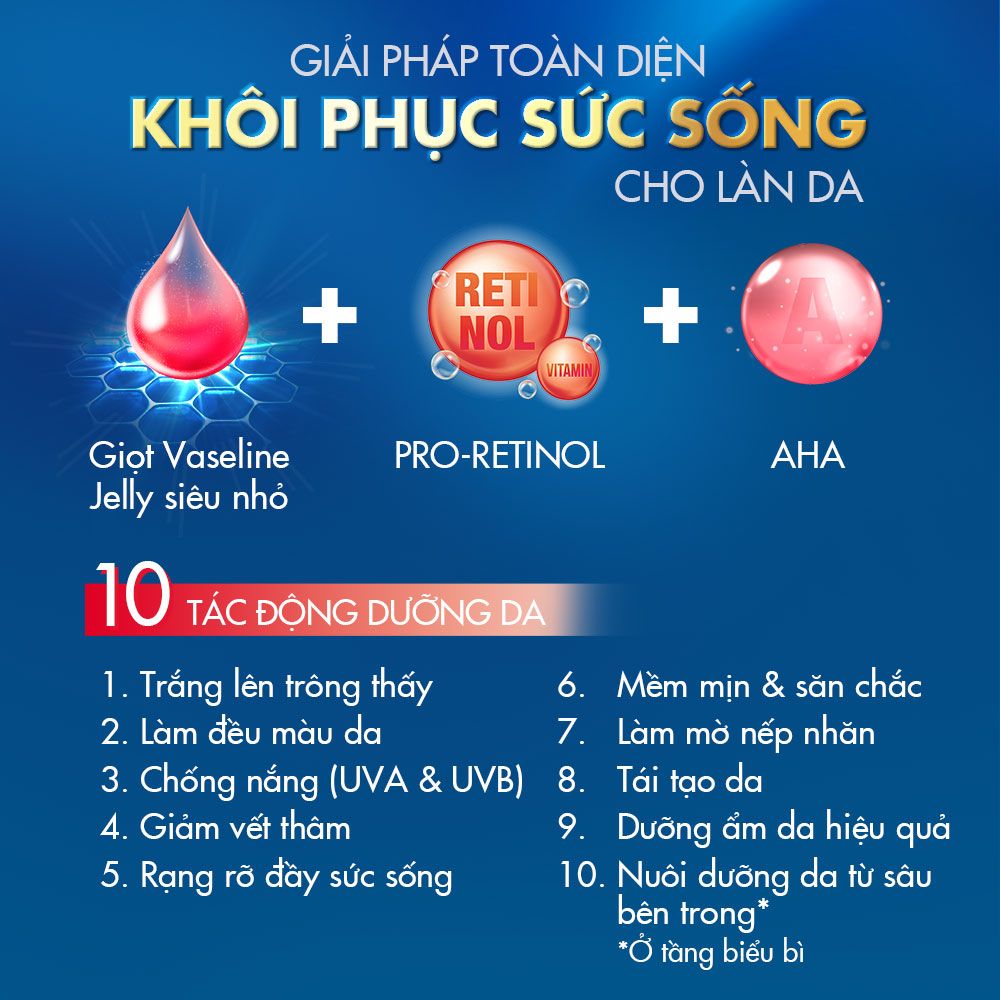 Sữa dưỡng thể trắng da Vaseline Sữa dưỡng thể trắng da Vaseline