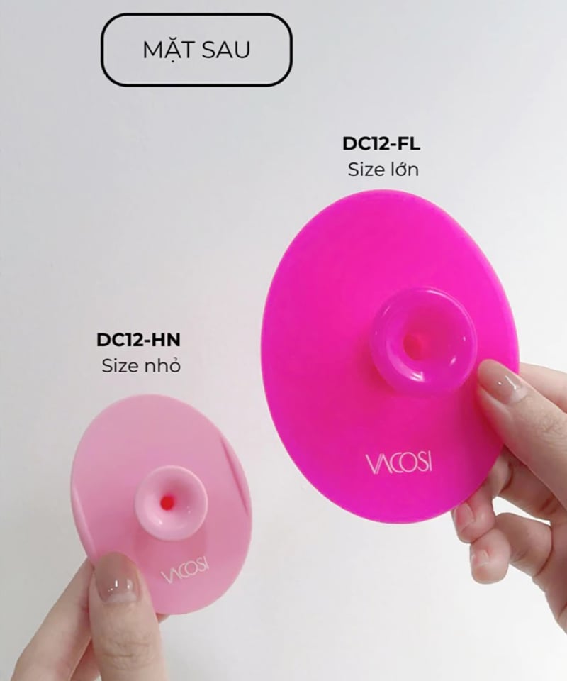 thegioiskinfood.com -  Miếng Rửa Mặt Vacosi Silicone Face Cleanser DC12 - Hình oval