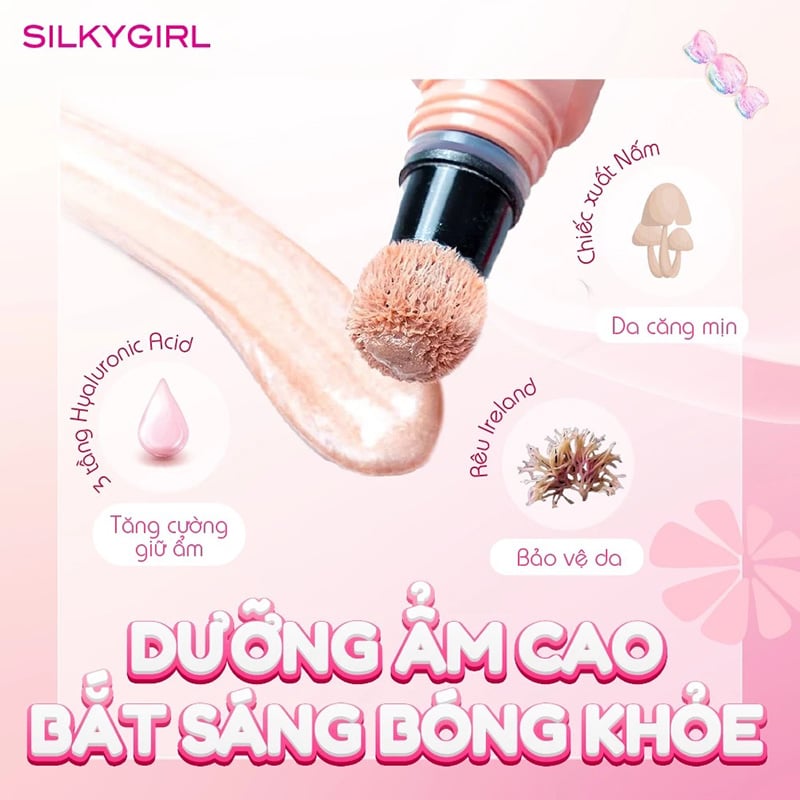 thegioiskinfood.com - Bắt Sáng Dạng Kem Silkygirl Cheeky Puff Highlighter #01 Magnolia 6ml