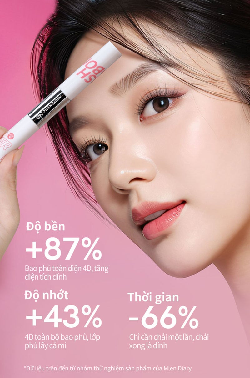 Mascara Keo Dán Mi 2 Đầu 4 Trong 1 Mlen Diary 8g