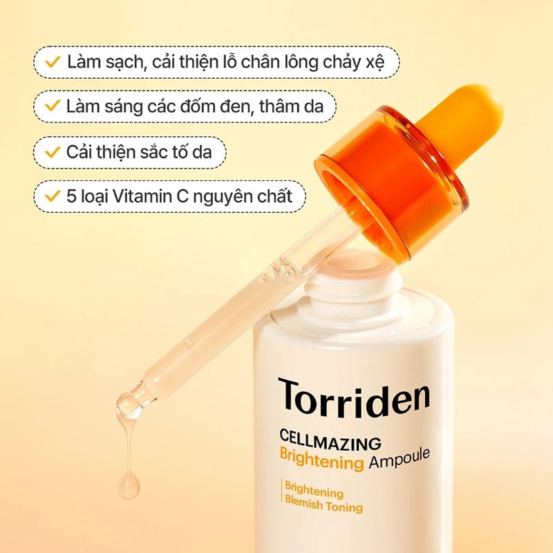 thegioiskinfood.com - Tinh Chất Vitamic C Sáng Mịn Da Torriden Cellmazing Brightening Ampoule 30ml