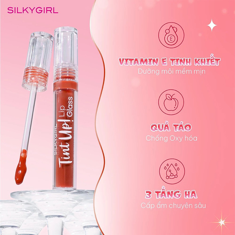 thegioiskinfood.com - Son Tint Bóng Silkygirl Tint Up! Lip Glass 3g