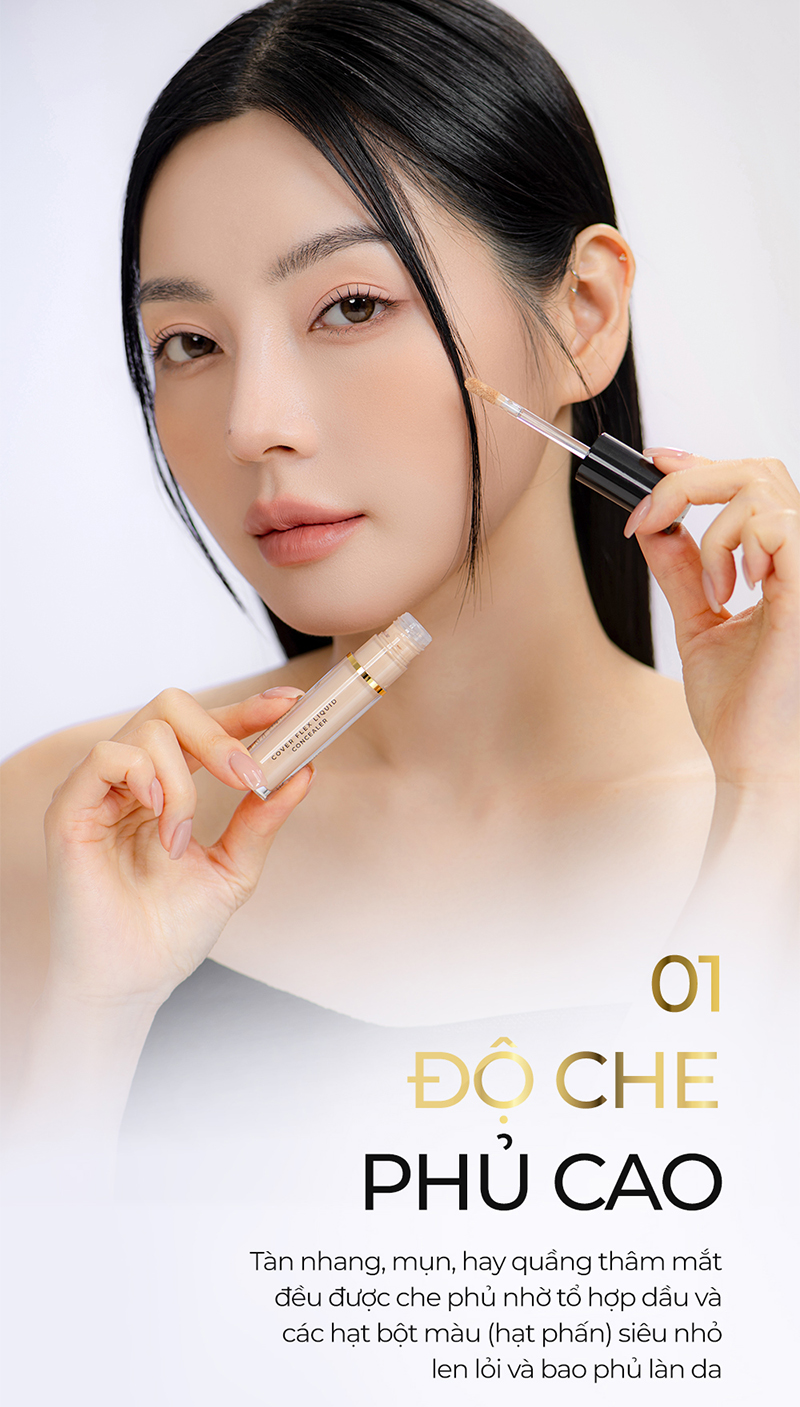 thegioiskinfood.com - Kem Che Khuyết Điểm B.O.M Cover Flex Liquid Concealer