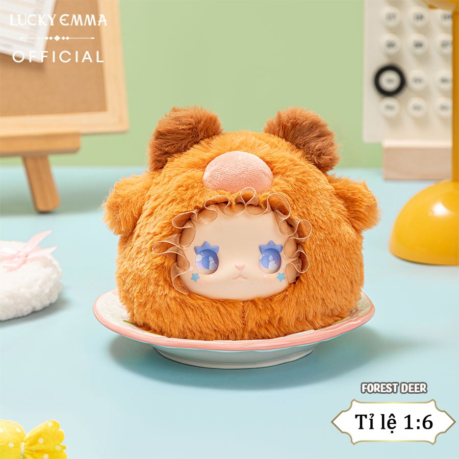 thegioiskinfood.com - Móc Khóa Gấu Bông Lucky Emma RUA RUA ZOO Vinyl Face Plush Keychain Blind Box - MJ-000085