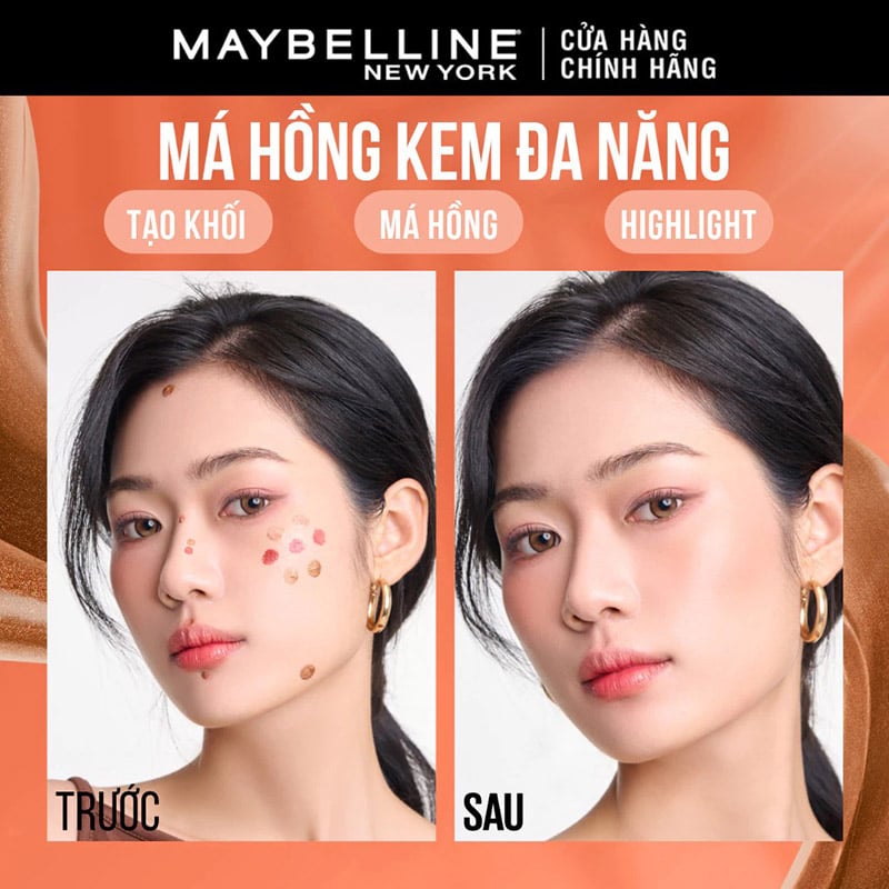 Má Hồng Kem Căng Mọng, Bền Màu Maybelline Sunkisser Blush 4.7ml