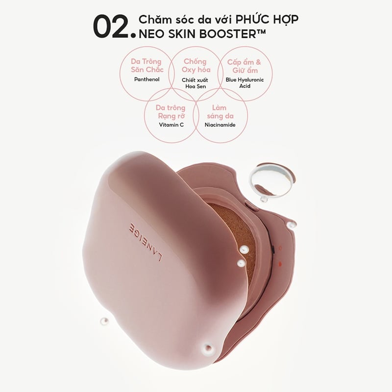 [Set 2 Lõi] Phấn Nước Dưỡng Ẩm Cho Lớp Nền Căng Bóng Laneige Neo Cushion Glow SPF 46 PA++