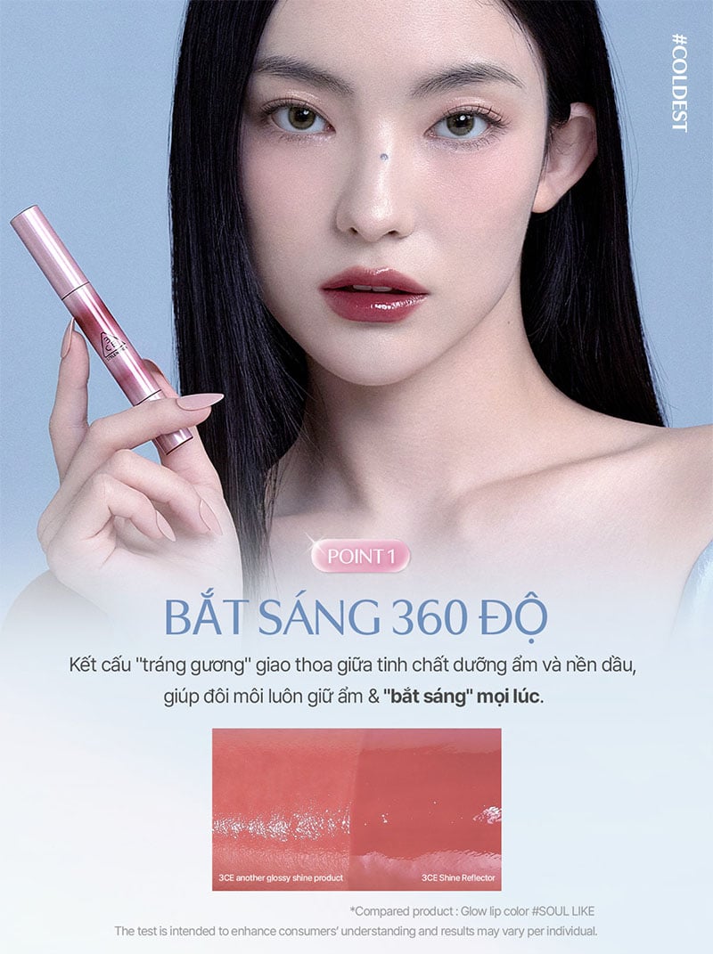 thegioiskinfood.com - Son Dưỡng Có Màu Căng Bóng 3CE Shine Reflector 1.7g