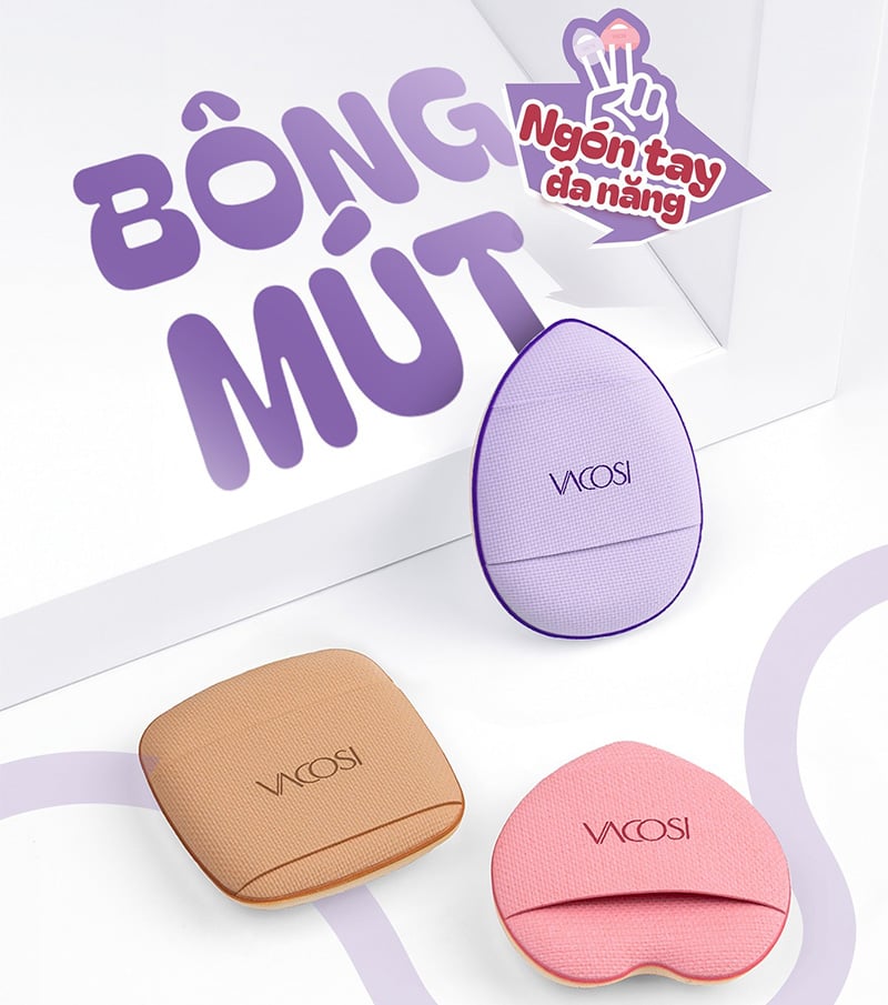 thegioiskinfood.com - Bông Mút Cushion Xỏ Ngón Mini Vacosi Top Finger Cushion