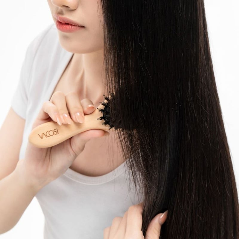 Lược Gỗ Massage Ngăn Tĩnh Điện, Làm Bóng Tóc Vacosi Hairbrush