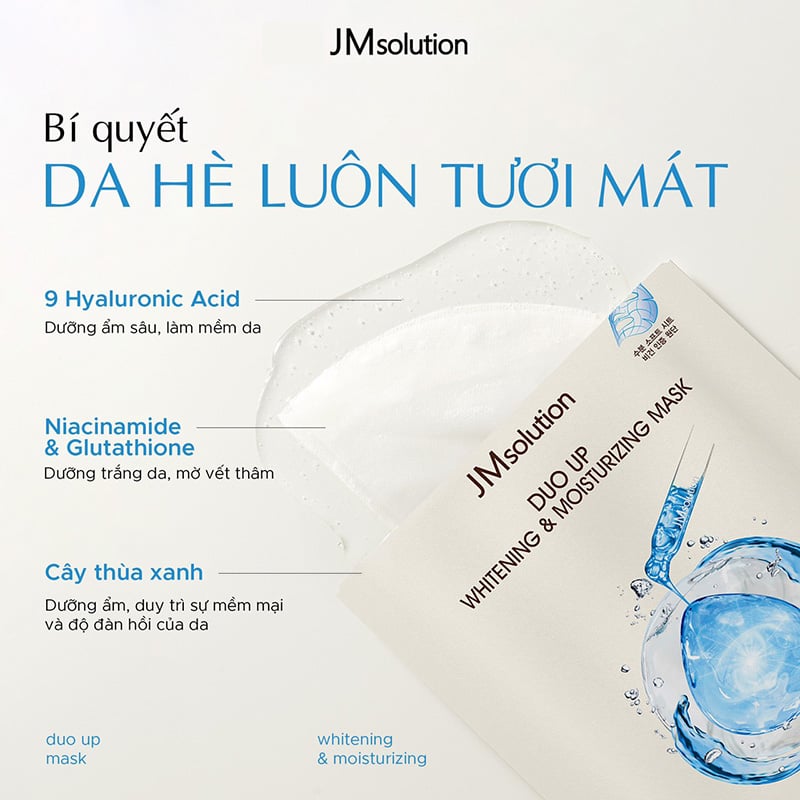 thegioiskinfood.com - Mặt Nạ Miếng Jmsolution Cấp Ẩm, Hỗ Trợ Dưỡng Sáng Da Duo Up Whitening Mask 30ml