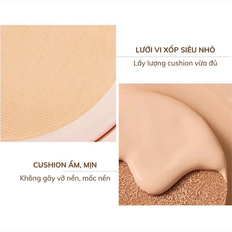 thegioiskinfood.com - Phấn Nước Lâu Trôi, Mỏng Nhẹ Hexze Brightening Longlasting Cushion Foundation (Set 2 lõi)