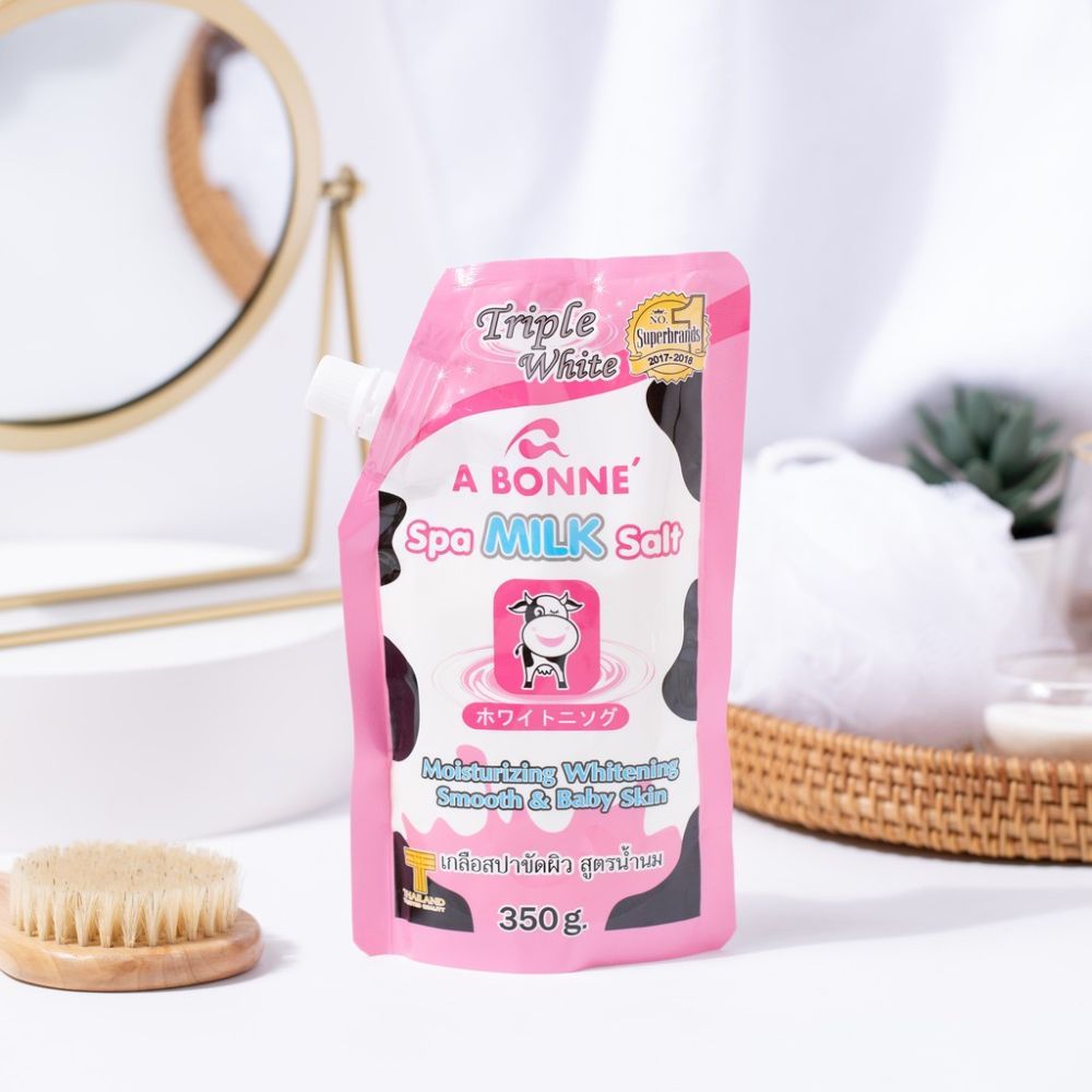 Cách phân biệt muối tắm sữa bò A Bone Spa Milk thật hay giả