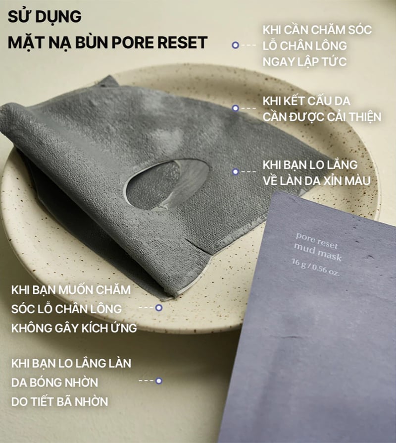 thegioiskinfood.com - Mặt Nạ Bùn Kiềm Dầu, Thu Nhỏ Lỗ Chân Lông #Pore Reset Mud