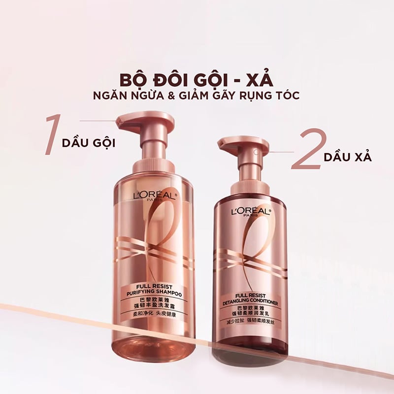 thegioiskinfood.com - Dầu Gội, Dầu Xả Giảm Rụng Tóc, Giúp Tóc Chắc Khỏe L'oreal Full Resist 440ml