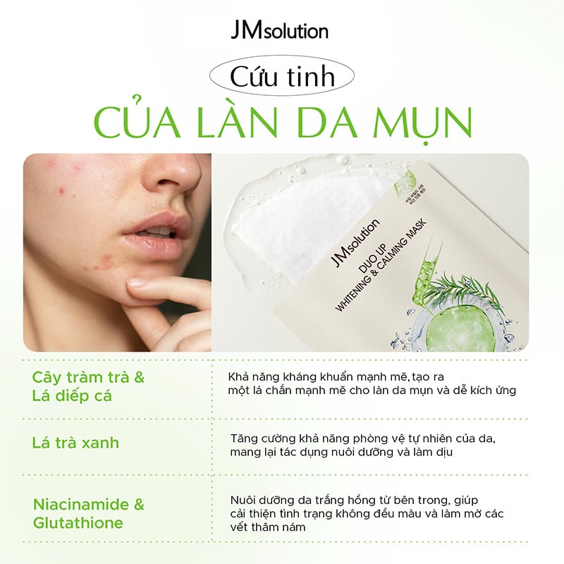 thegioiskinfood.com - Mặt Nạ Miếng Jmsolution Cấp Ẩm, Hỗ Trợ Dưỡng Sáng Da Duo Up Whitening Mask 30ml