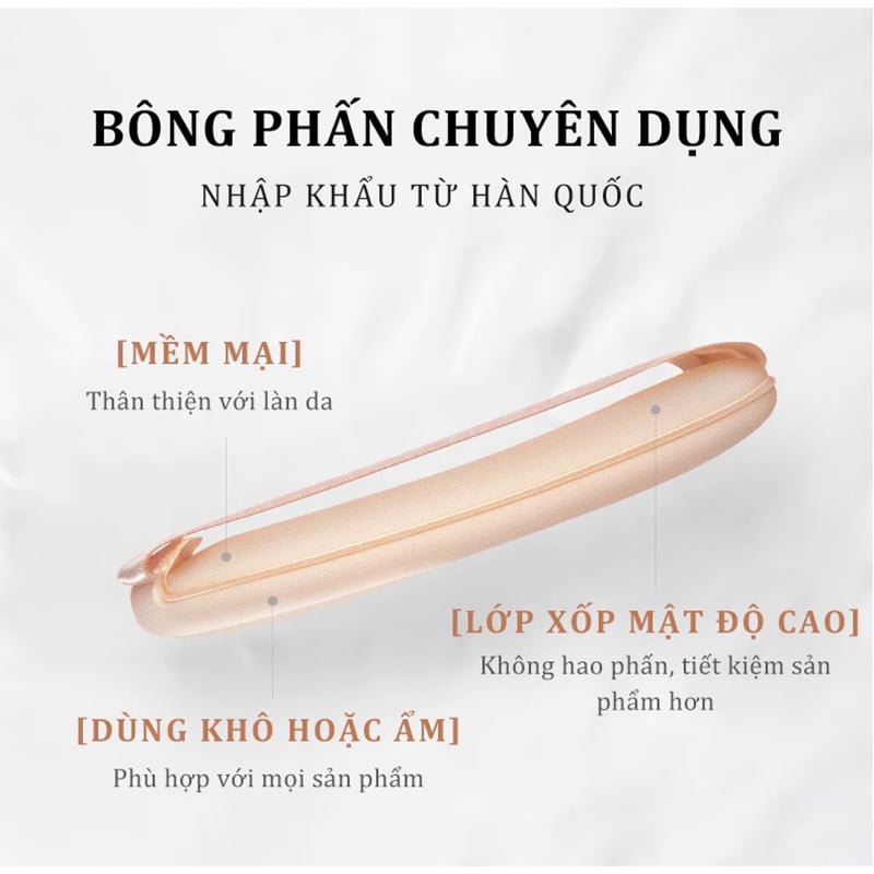 thegioiskinfood.com - Phấn Nước Lâu Trôi, Mỏng Nhẹ Hexze Brightening Longlasting Cushion Foundation (Set 2 lõi)