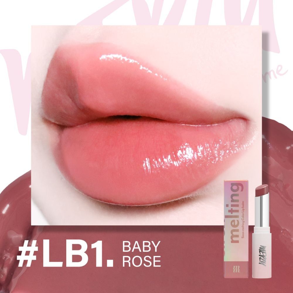 Merzy Siren Melting Color Lip Balm #LB1 Baby Rose