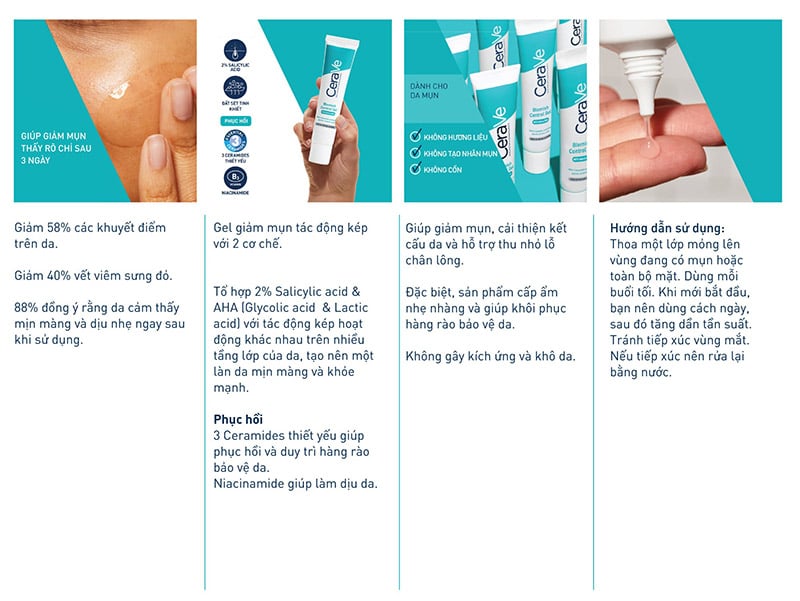 thegioiskinfood.com - Gel Dưỡng Cerave Hỗ Trợ Giảm Mụn, Mờ Thâm Blemish Control Gel 40ml
