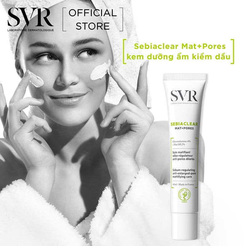 Kem Dưỡng Cải Thiện Mụn, Thông Thoáng Lỗ Chân Lông SVR Sebiaclear Mat + Pores 40ml