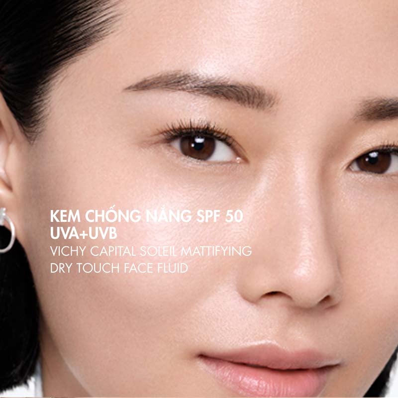 thegioiskinfood.com - kem chống nắng Vichy Ideal Soleil Mattifying Face Fluid Dry Touch