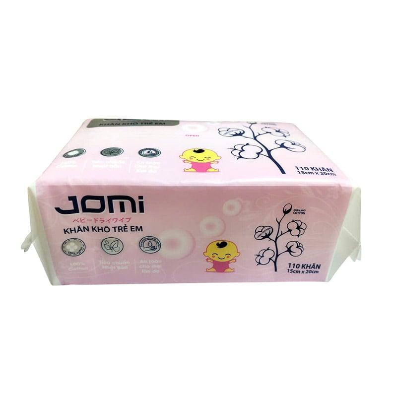 thegioiskinfood.com - Khăn Khô Trẻ Em JOMI - 110 khăn/túi