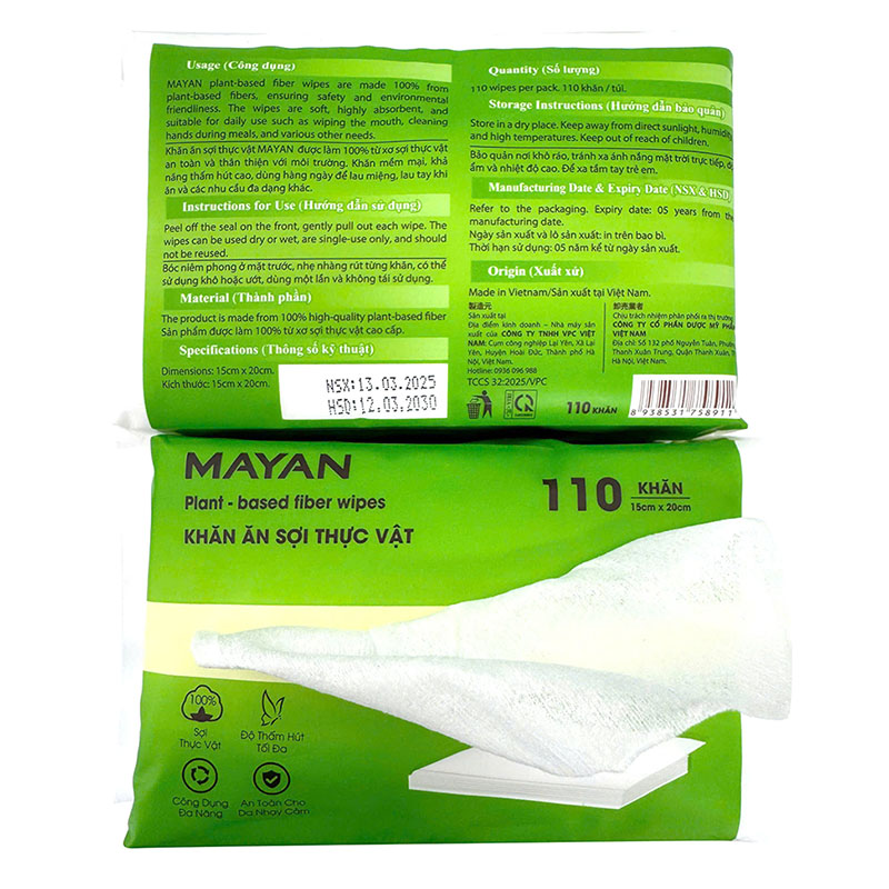 thegioiskinfood.com - Khăn Khô Đa Năng Sợi Thực Vật MAYAN