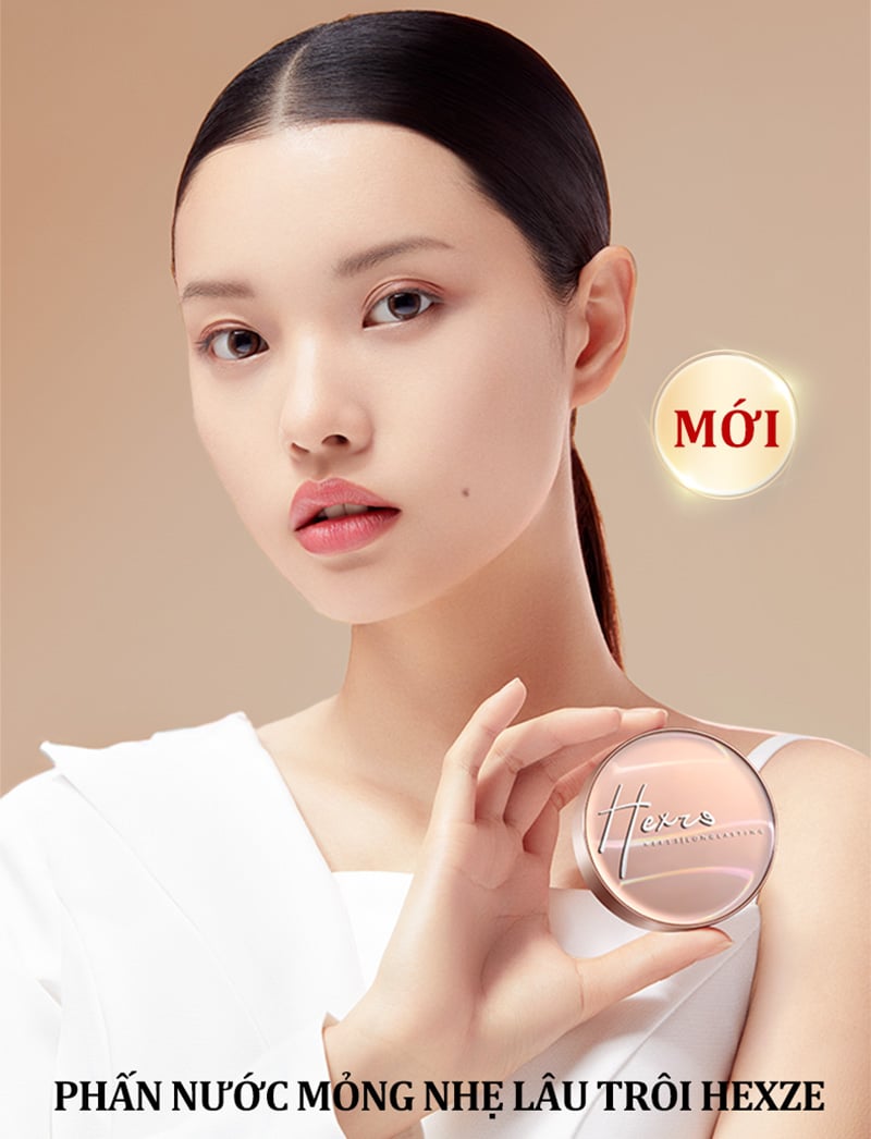 thegioiskinfood.com - Phấn Nước Lâu Trôi, Mỏng Nhẹ Hexze Brightening Longlasting Cushion Foundation (Set 2 lõi)