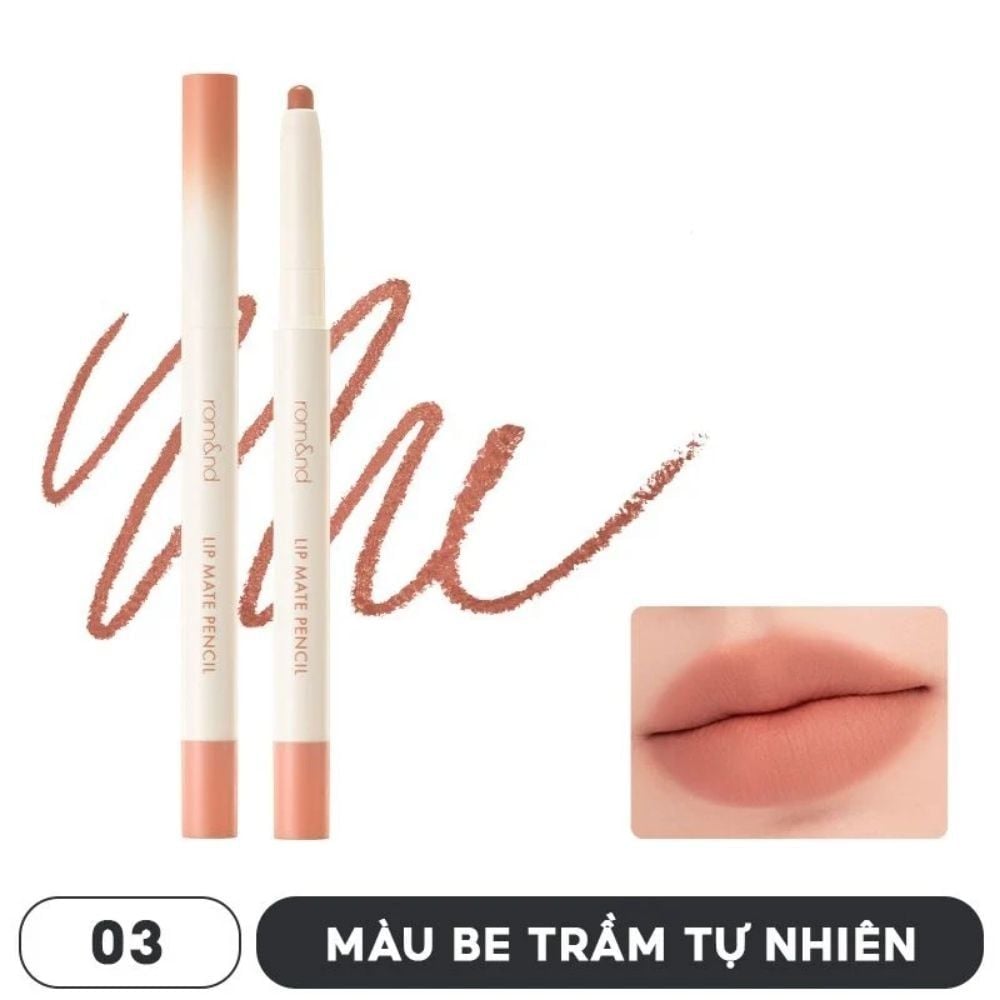 Romand Lip Mate Pencil #03 Kaya Beige màu be nồng nàn, tự nhiên