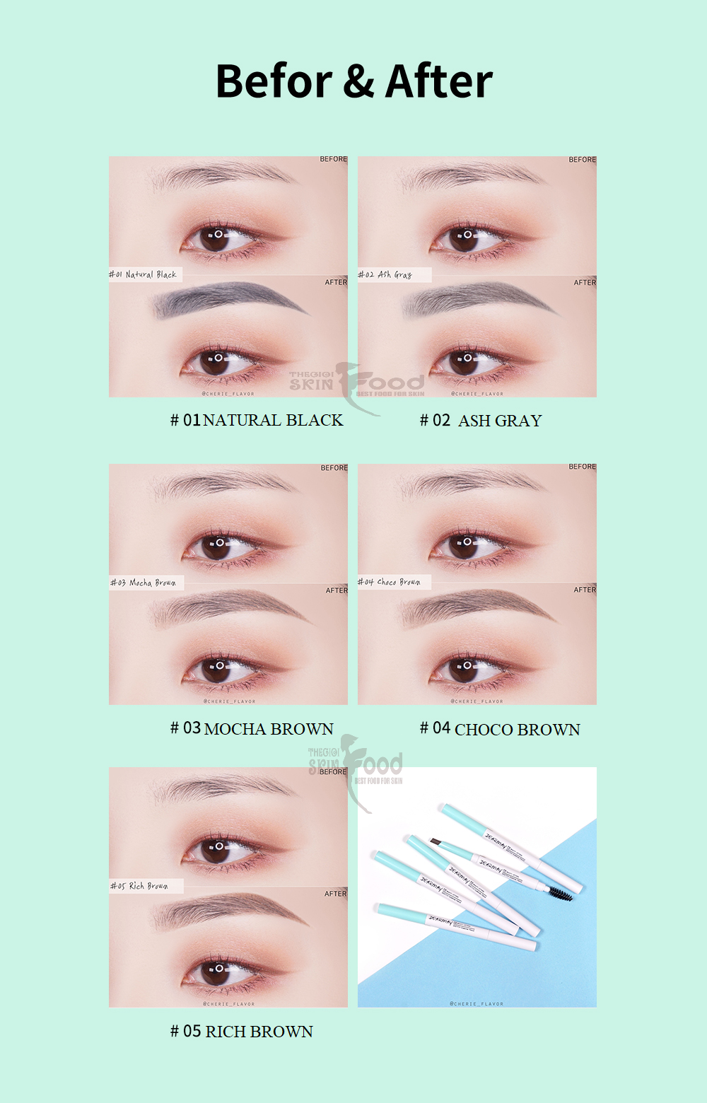 Combo 07 đoi Mắt Long Lanh 3 Sản Phẩm Thế Giới Skinfood