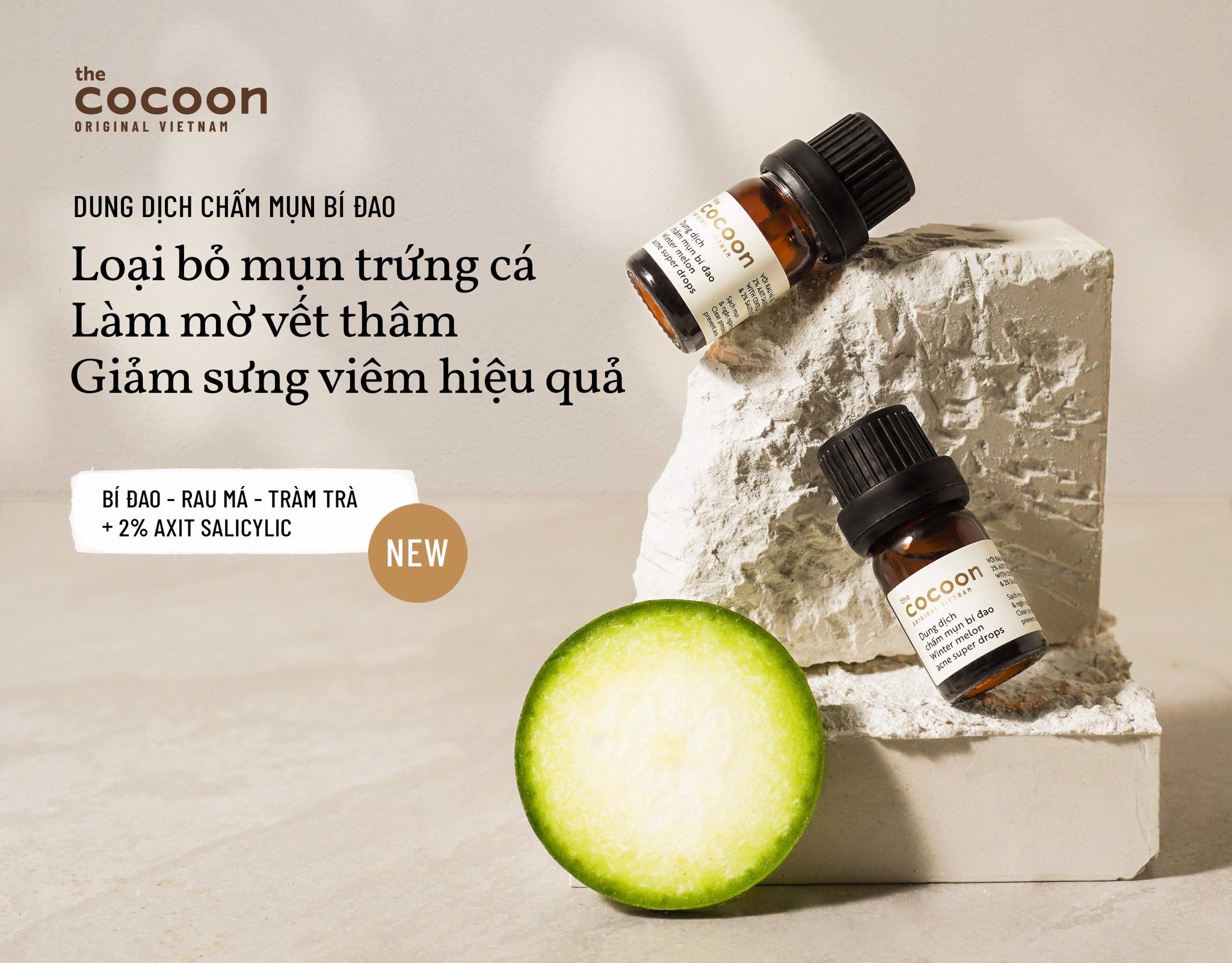 Dung Dịch Chấm Mụn The Cocoon Winter Melon Acne Super Drops 5ml – THẾ GIỚI  SKINFOOD