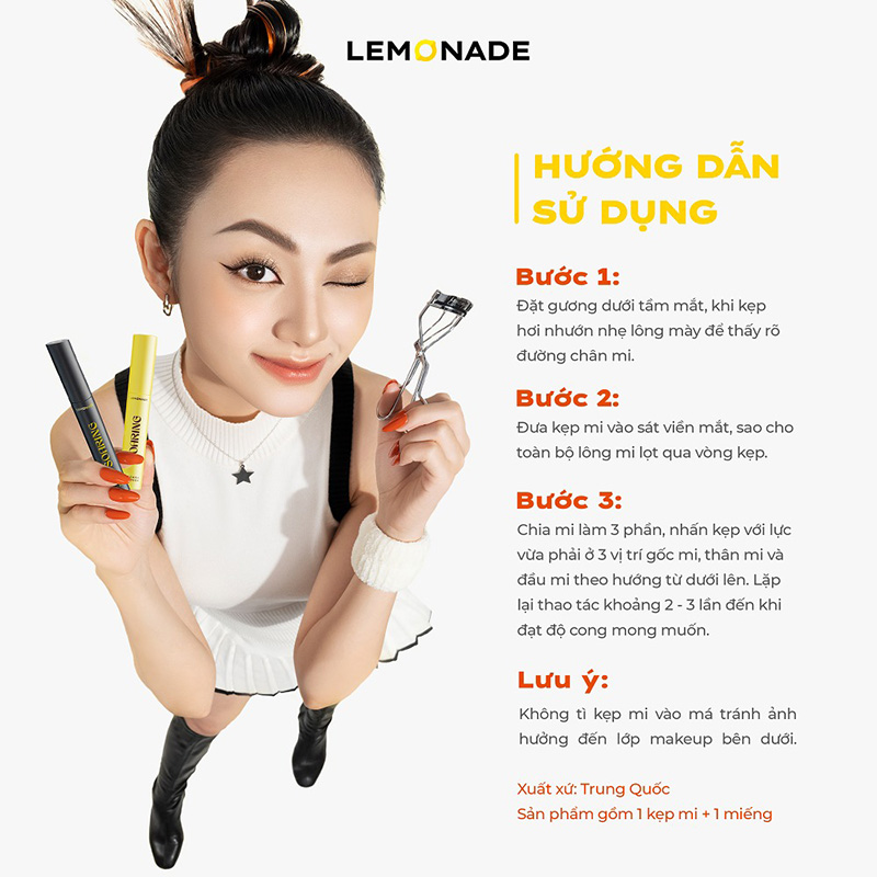 Bấm Mi Cong Lâu Lemonade Eyelash Curler