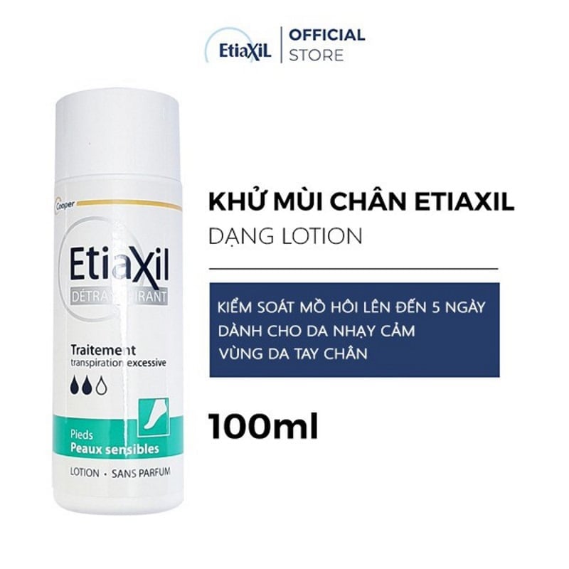 Xịt Khử Mùi Mồ Hôi Chân Etiaxil Unperspirant Lotion Treatment 100ml