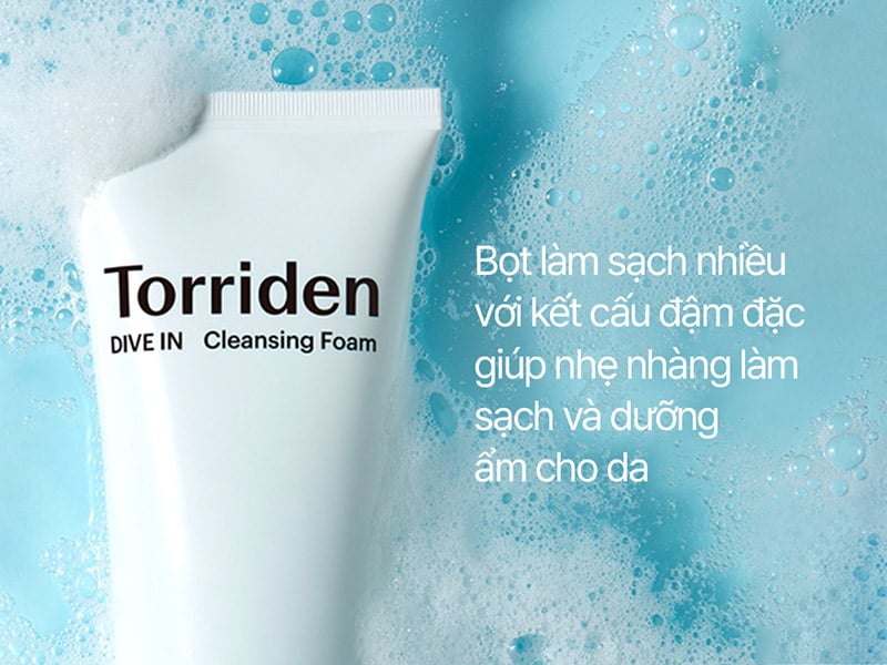 thegioiskinfood.com - Sữa Rửa Mặt Tạo Bọt Dưỡng Ẩm Da Torriden Dive In Cleansing Foam 150ml