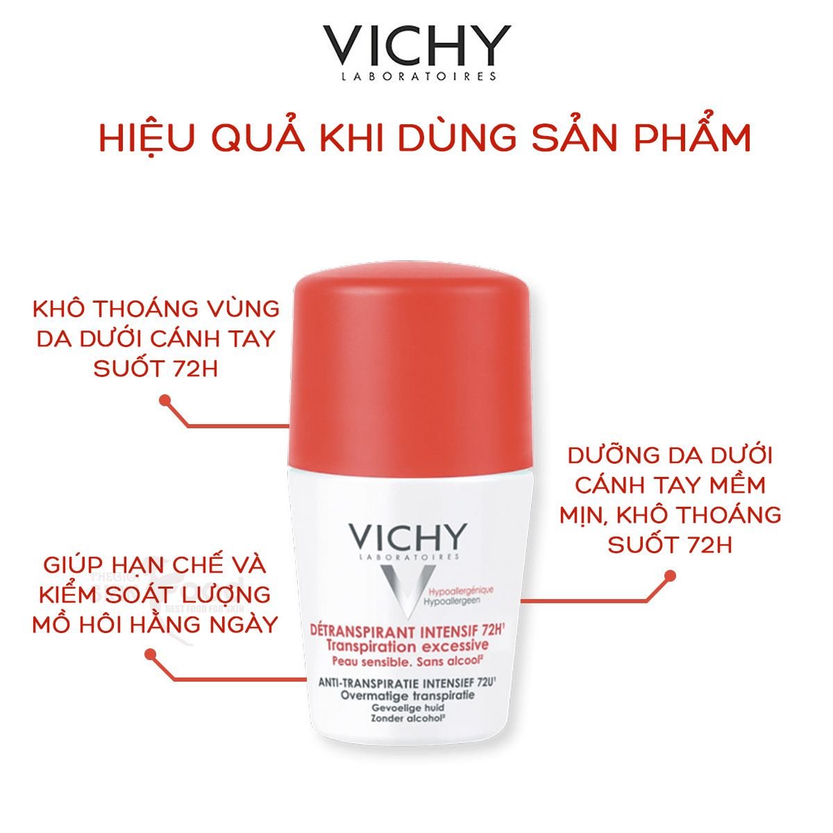 Lăn Khử Mùi Vichy Detranspirant Intensif 72H 50ml – THẾ GIỚI SKINFOOD