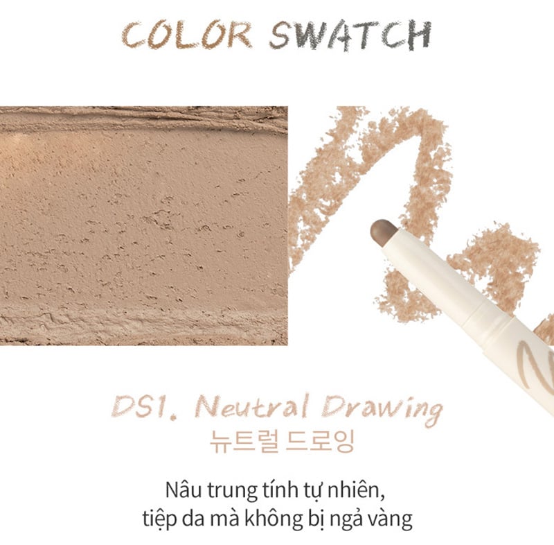 thegioiskinfood.com - Bút Tạo Khối Hai Đầu Merzy Easy Drawing Shading Stick 1.3g