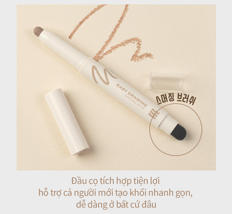 thegioiskinfood.com - Bút Tạo Khối Hai Đầu Merzy Easy Drawing Shading Stick 1.3g