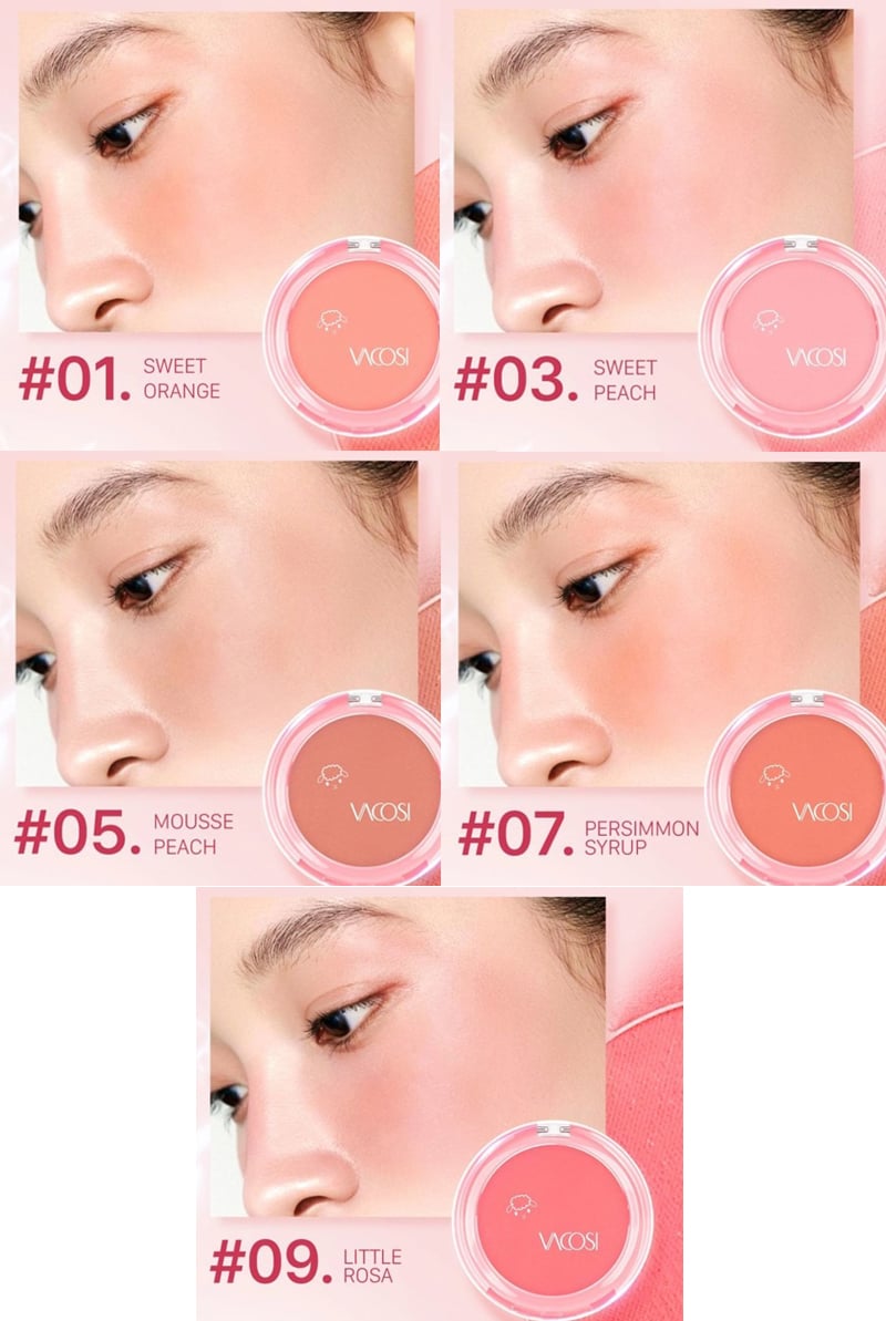 Phấn Má Hồng Bền Màu Vacosi Natural Studio Lolipop Blush Powder